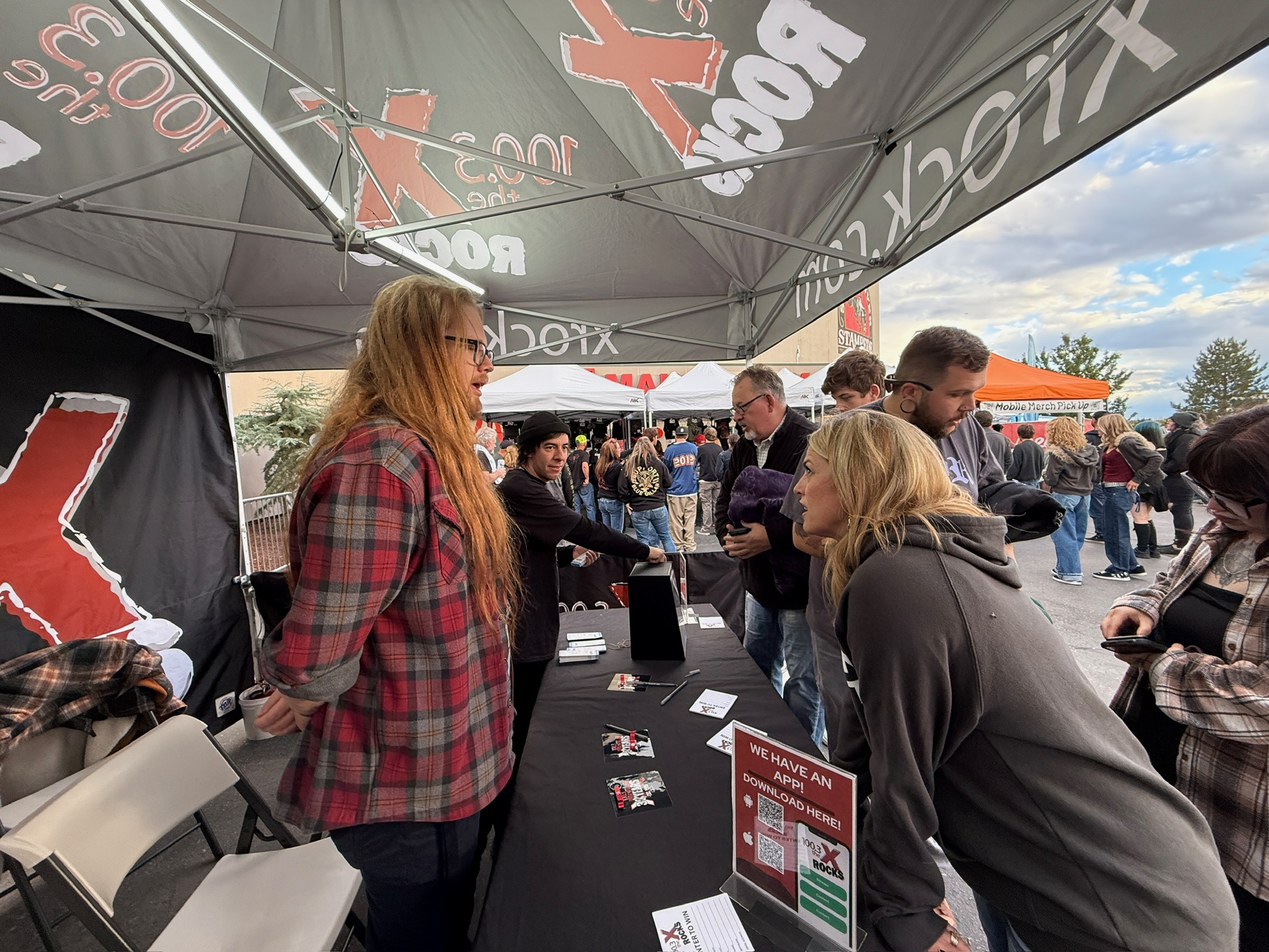 100.3 The X booth at a Treasure Valley community event